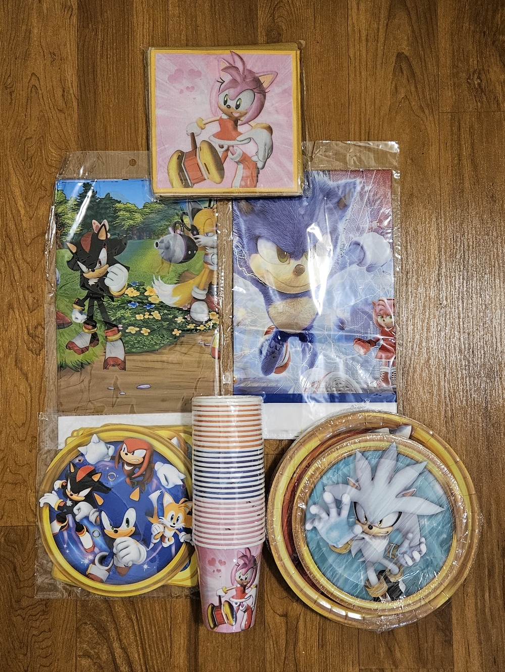 Sonic Party Tableware Set - Character Plates, Cups & Napkins